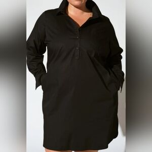 Old Navy Shirt Dress Black Long Sleeve